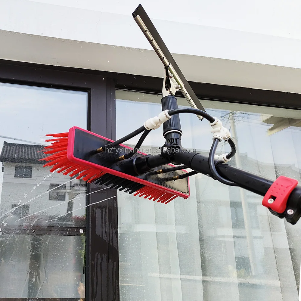 Xining Window Cleaning Pole Telescopic Water Fed Pole Brush With Scraper System Buy Water Fed