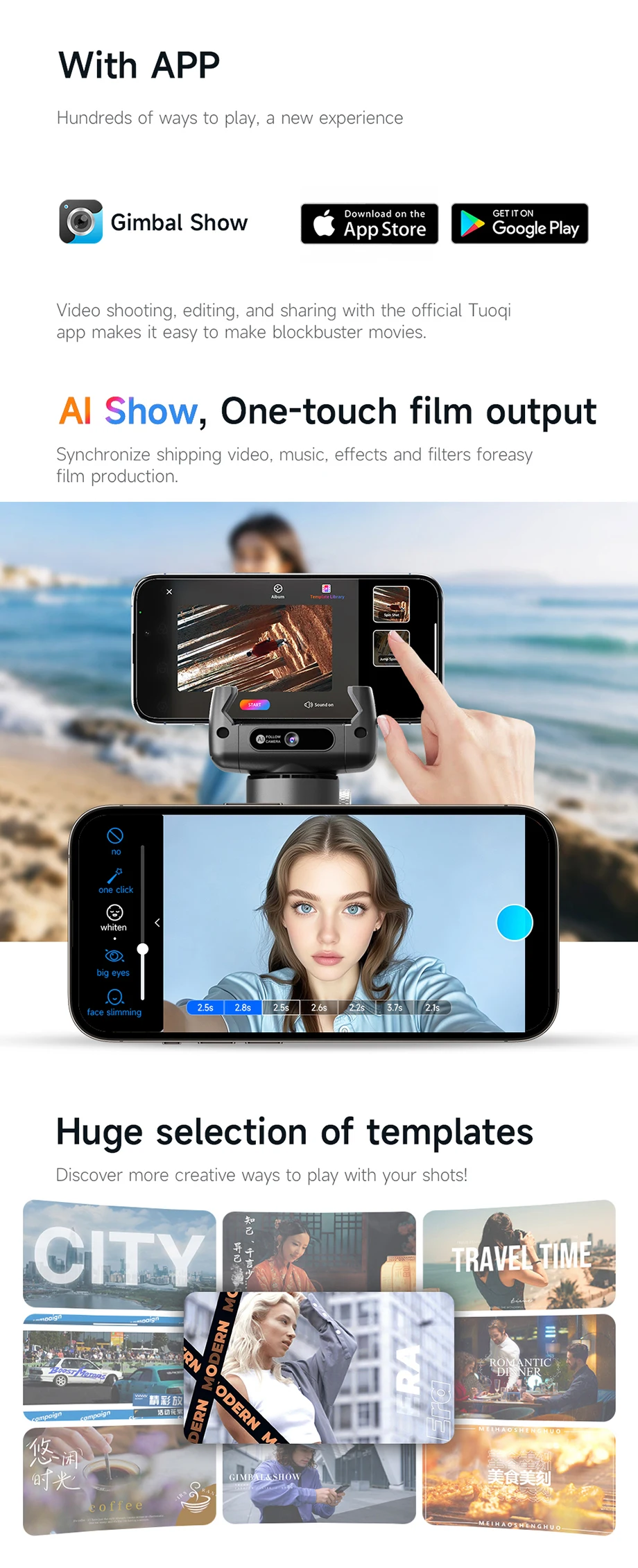 C16R 3 in 1 AI Face Tracking 360 Rotating Single Axis Gimbal Stabilizer Quadrupod Selfie Stick 12 AI Face Tracking | Generic C16R 3 in 1 | AI Face Tracking,Selfie Stick |