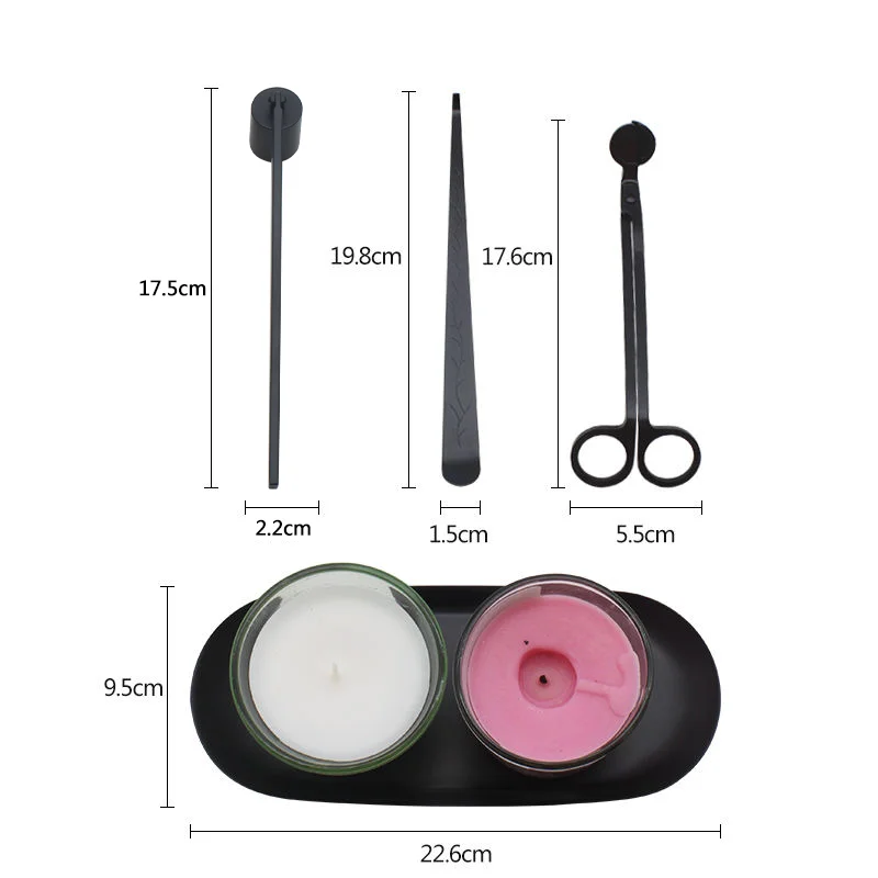 Wholesale Candle Scissors Black Candle Wick Care Kit Set Candle