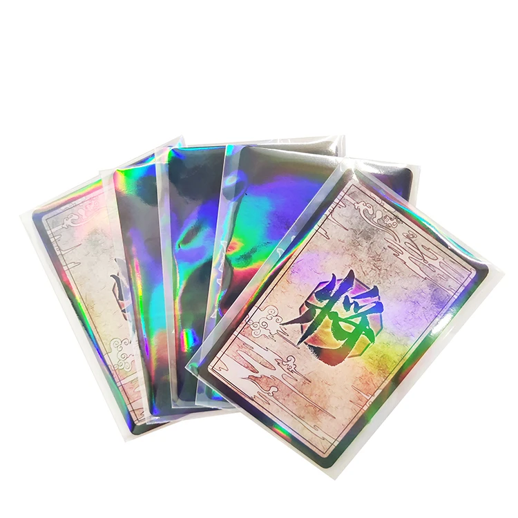 Double Clear Prismatic Hologram Card Sleeves Holographic 100 Penny Sleeves  for Yugioh Card