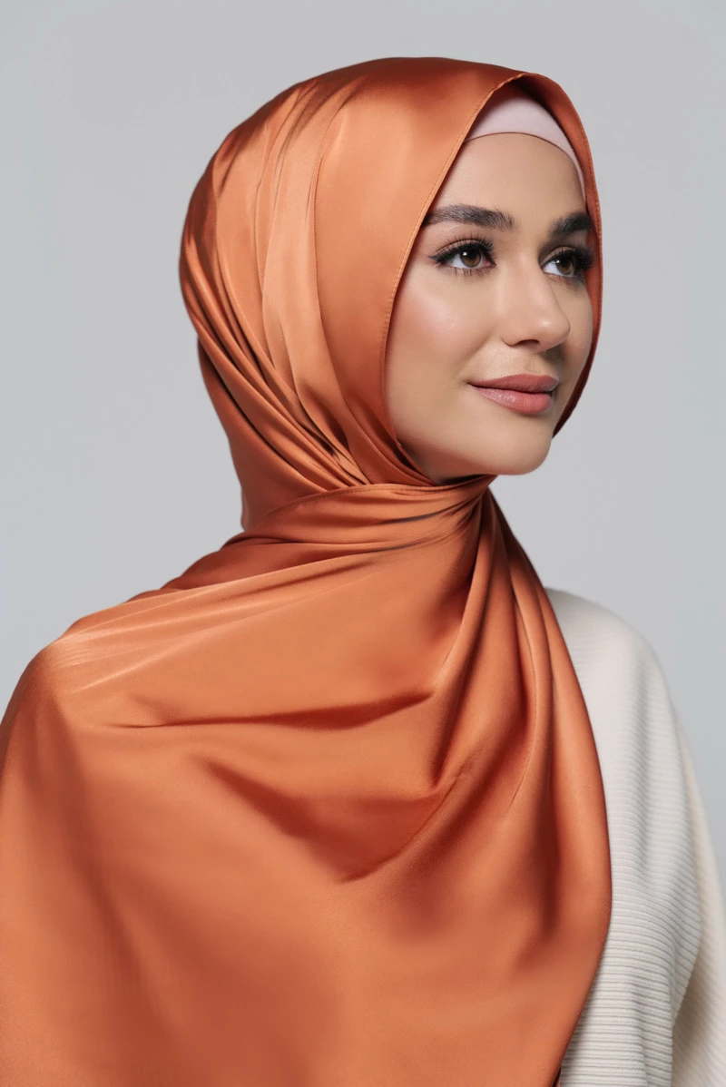 2021 Cheap Head Scarves Custom Scarf Silk   Breathable Muslim Hijab 2021 Solid Colored Somali Kenya Soft Material Big Scarves