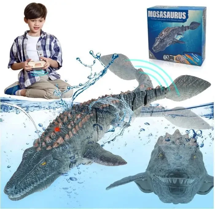 Simulation Dinosaur Mosasaur 2.4G Wireless Charging Remote Control Water Toys for Boys and Children