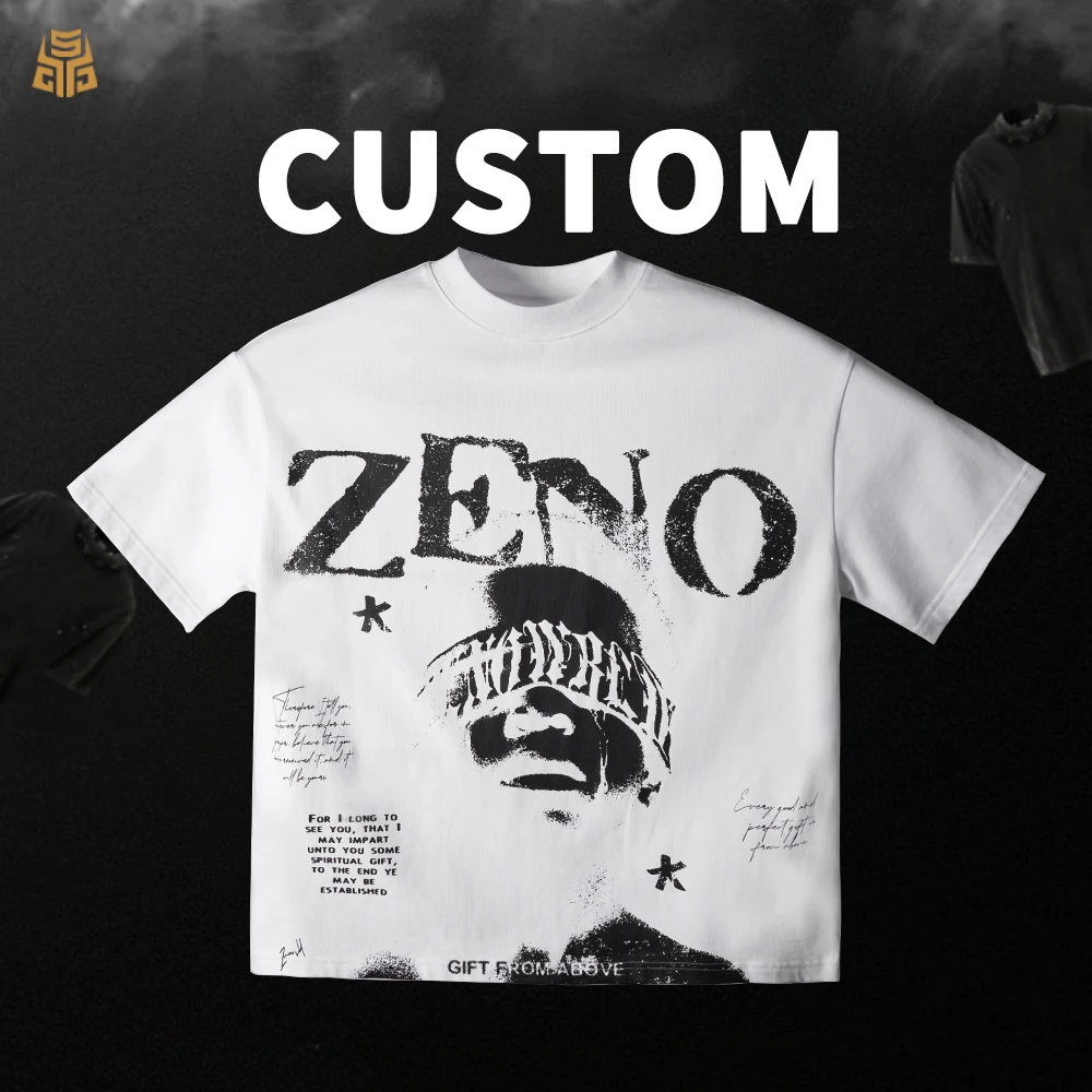 product custom mens t shirts high quality 100 cotton oversized  boxy t shirt manufacturer streetwear screen printing tshirts-1