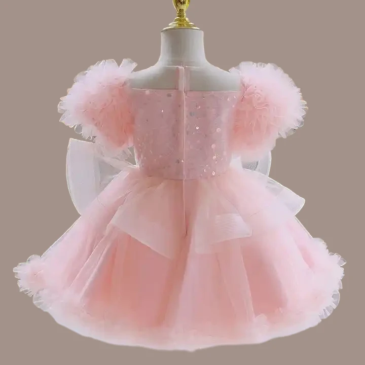 Factory Sale Children Clothes Kids Clothing Girls Dresses Sequined Princess Puff Dresses Birthday Party Dresses for Kids Girls