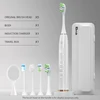 Bianco + 5 Testine di Ricambio + Caricatore Wireless + Custodia da Viaggio