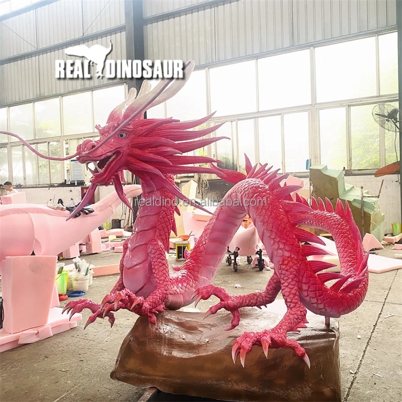 Shopping Mall Large Dragon Model Life Size Animatronic Dragon Robot