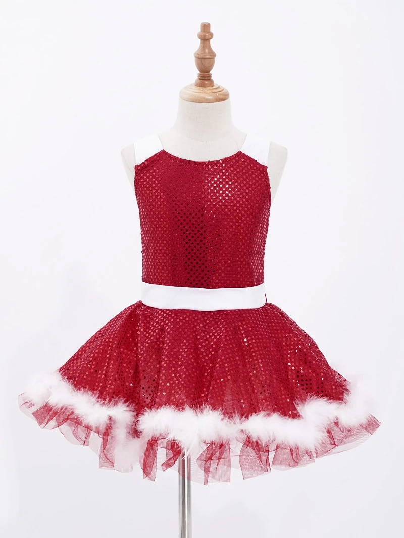Kids Sequins Red Dance Christmas Holiday Dress for Little Girls| Alibaba.com