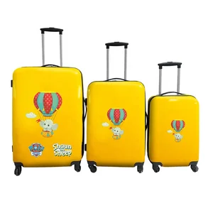 2023 Customized Rolling Luggage Suitcase Sets Spinner Hardshell Abs Kids 3 Piece Luggage