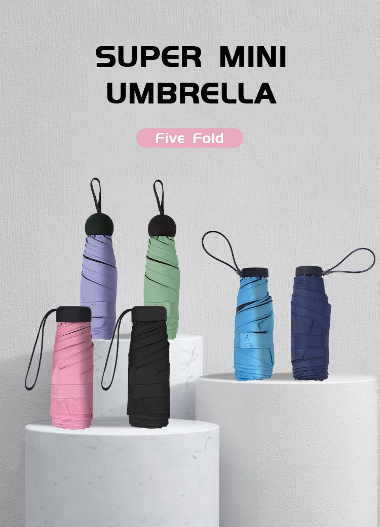 Quality Mini Pocket Umbrella Women Sunny and Rainy Mini Fashion