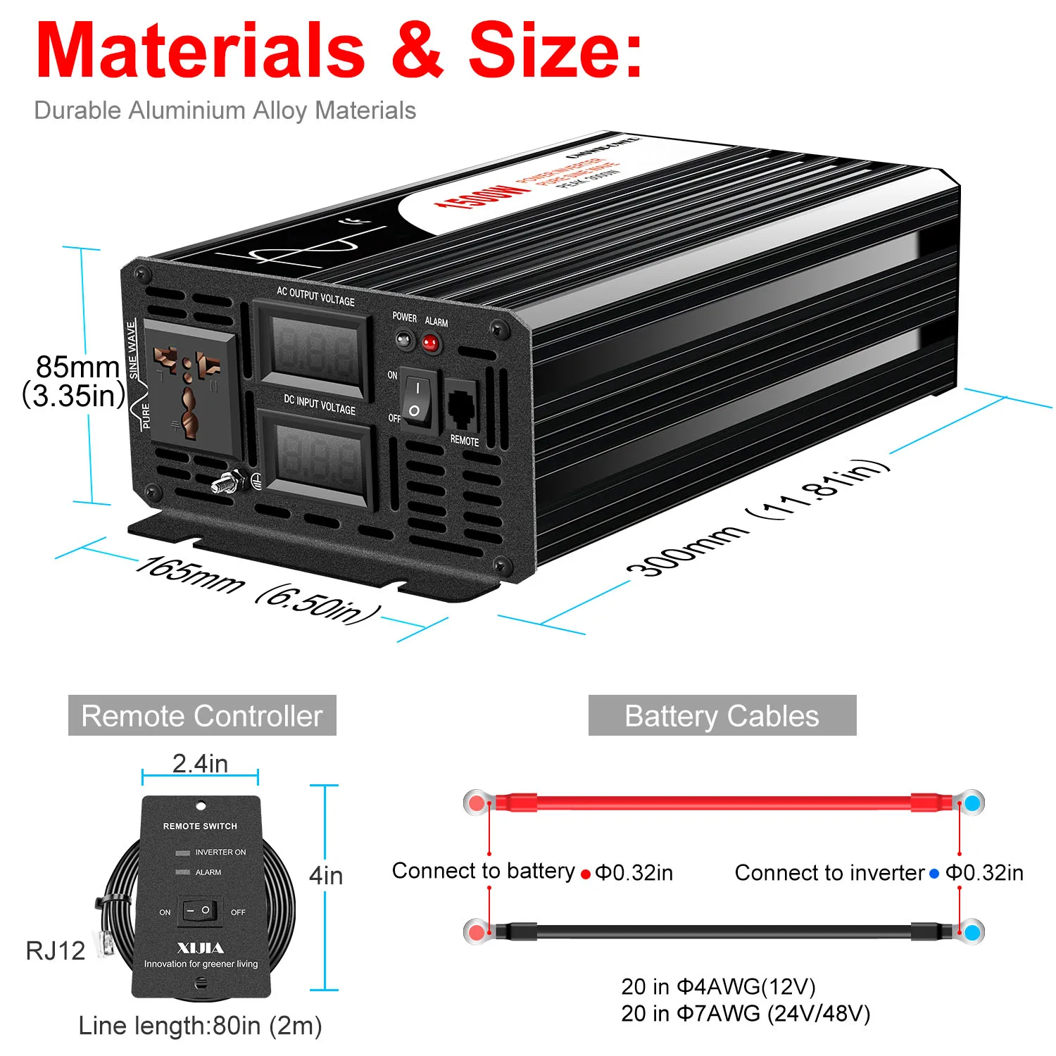 power inverter 2000w 110v 220v 380v