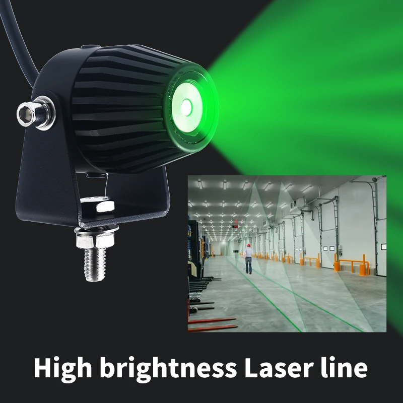 Remote Control Adjustable Installation Reduce Floor Traffic Forklift Damage Lamp Green Warehouse Forklift Laser Light Guide