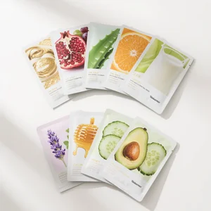 Direct Sale Factory Skin Deep Moisturizing Sodium Hyaluronate Centella Asiatica Green Tea Whitening Beauty Facial Mask