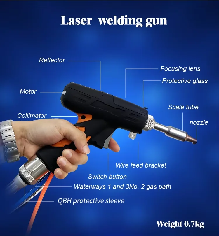 3000W Applicable Laser Welding Gun 3 in 1 Hand Held Laser Welder 