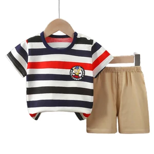 Kids Clothing Wholesale Pure Cotton New Baby Cartoon Home Wear Boys Clothing Sets