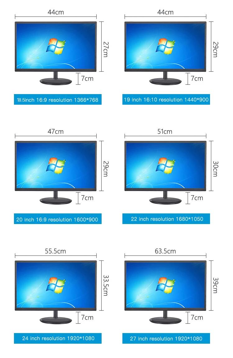 23.8/27/32 Inches Fhd Desktop16:9 Widescreen Curved Surface R1900 Led ...