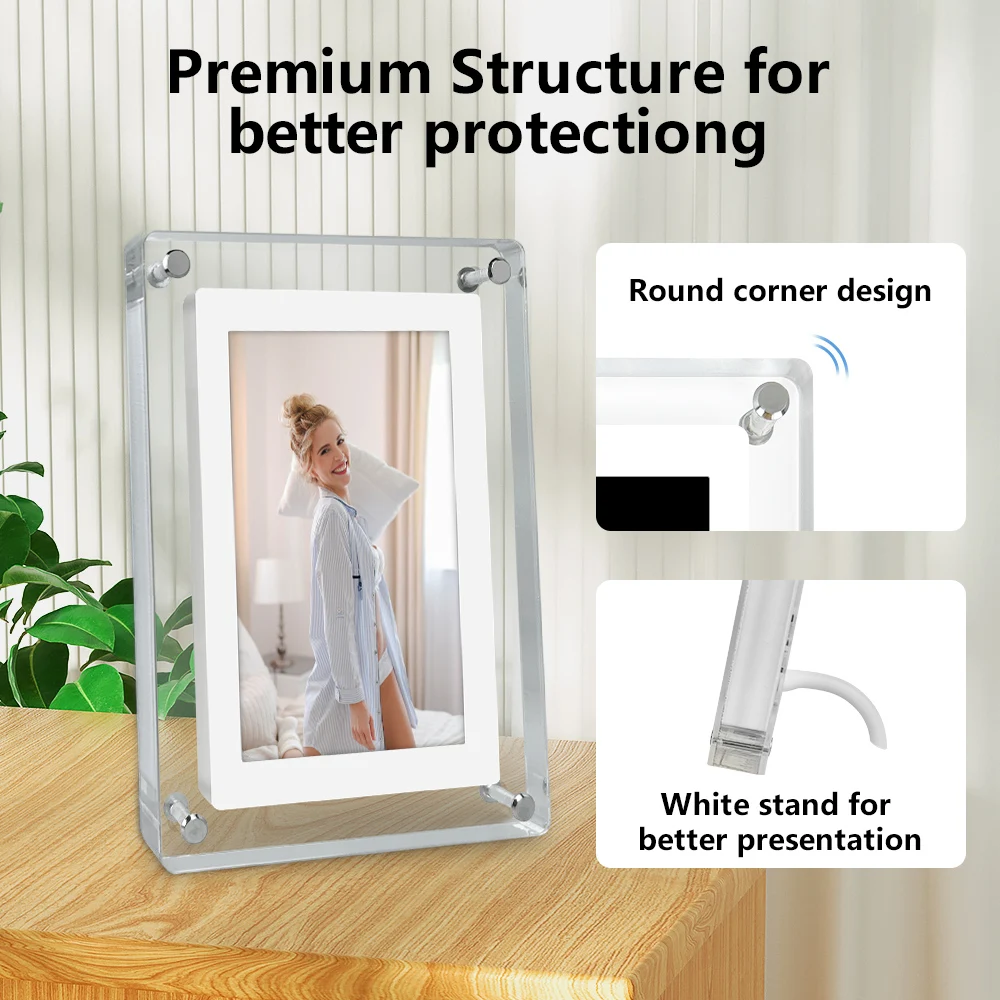 2024 New Model 5 Inch Digital Photo Frame 1920*1080 High Resolution Play Video/photo/music/calendar/clock Digital Picture Frame