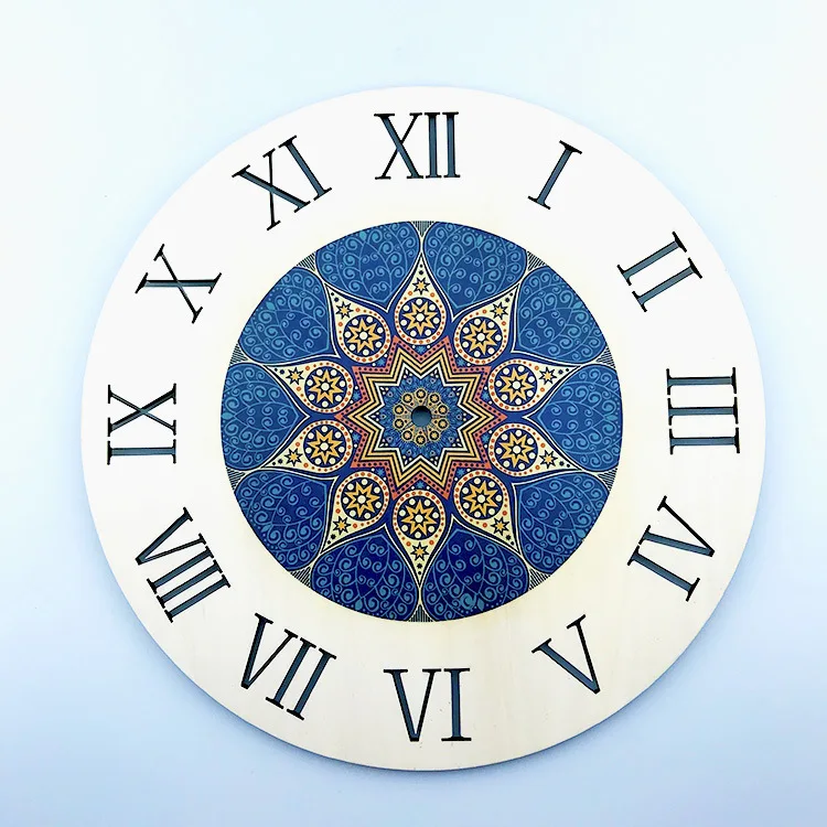 Sublimation Blank Round Coaster MDF  DIY Customized Cup Pad Round Clock Shaped Photo FrameWooden Clock Face