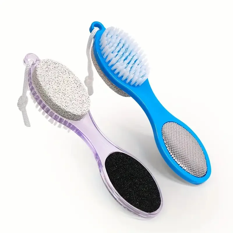 4 in 1 Electric Pedicure Kit Pumice Stone Foot Brush Scrubber Exfoliator Callus Remover Plastic Foot Files for Dead Skin Removal