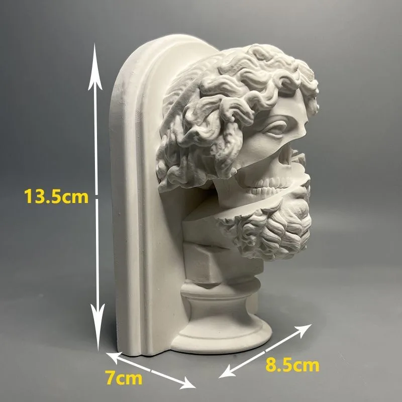 product artistic gypsum human head split statue abstract ornament for interior decoration clay crafts-6