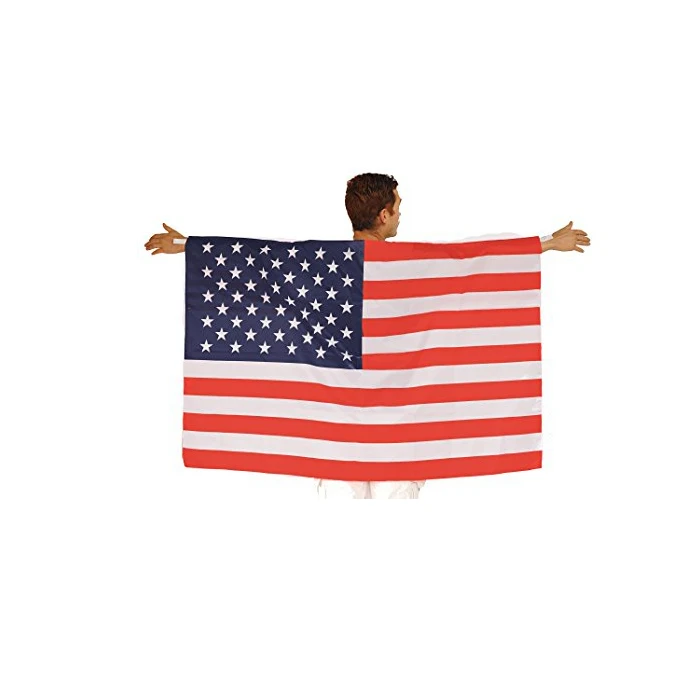 Promotional High Quality Different Kinds Polyester Campaign National US American Flag Cape National Body Flag