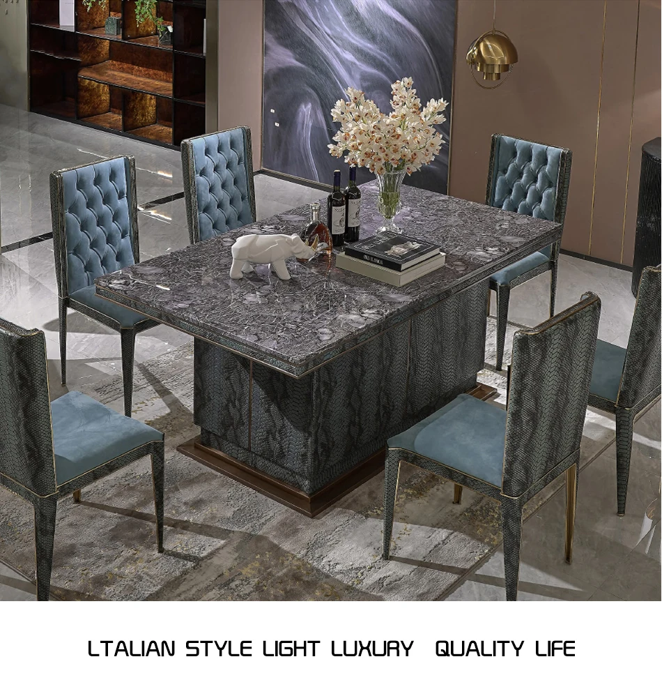 High Quality Dining Room Furniture Luxury Natural Marble Dining Table