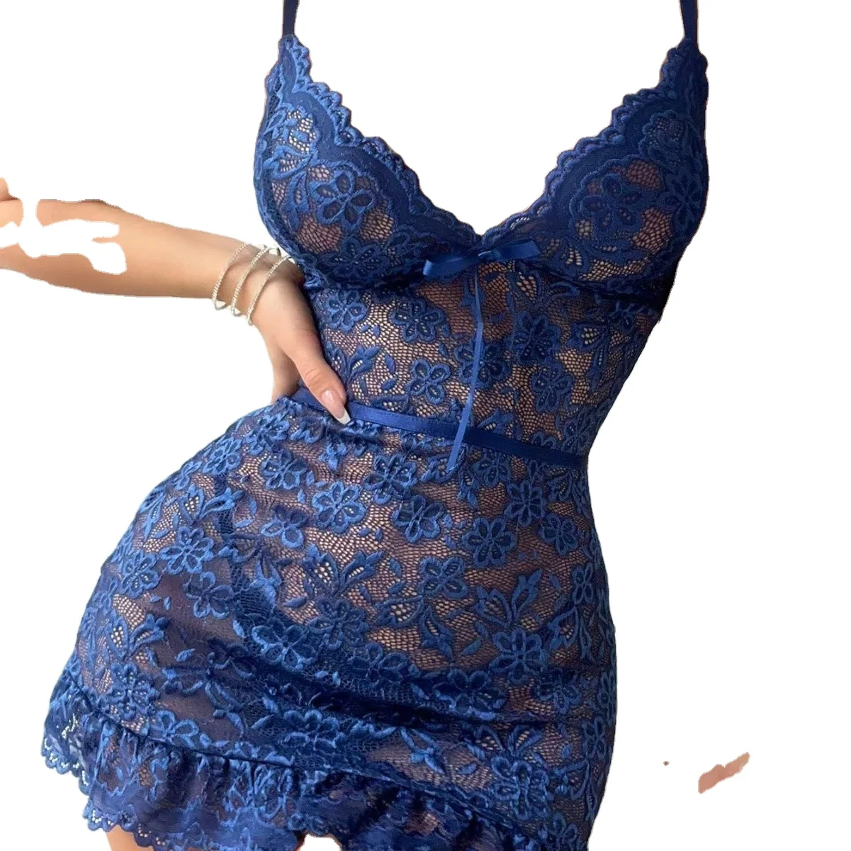 European American Style Slim Fit Camisole Dress Lace Bodycon Sexy Lingerie ODM for Women