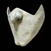 Toothless mask on the lower face light beige