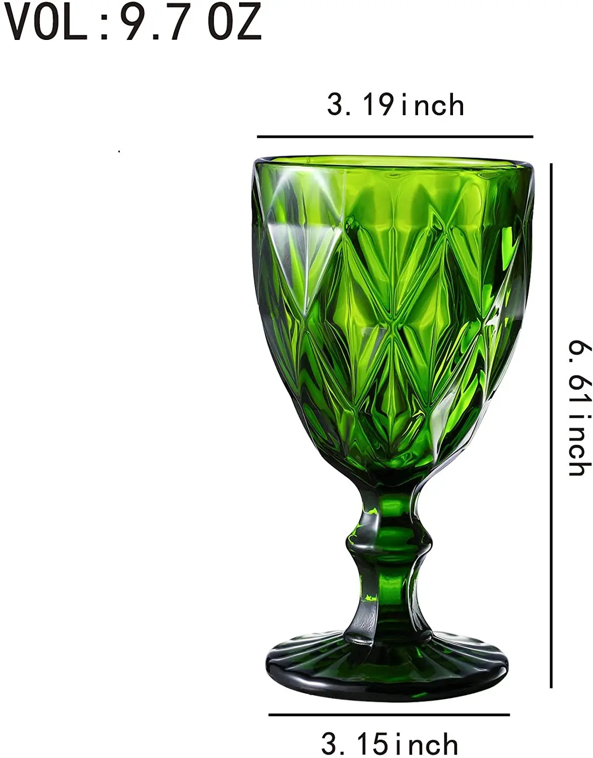 Wedding Glassware Retro Glass Goblet Relief European Wedding Glass Wine