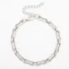 Alambre cuadrado de 13.5x6mm con forma de 8 - plateado
