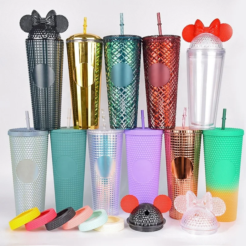 Studded Tumbler with Straw – Creative Touch Boutique