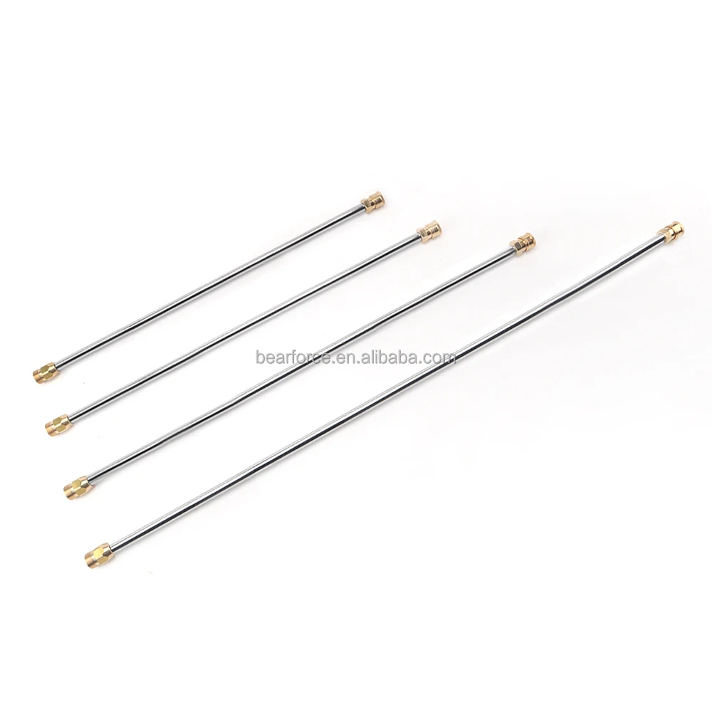 36" Pressure Washer Gun Lance Wand With Grip & Spray Tip Coupler - Chrome Plated, 4000 PSI
