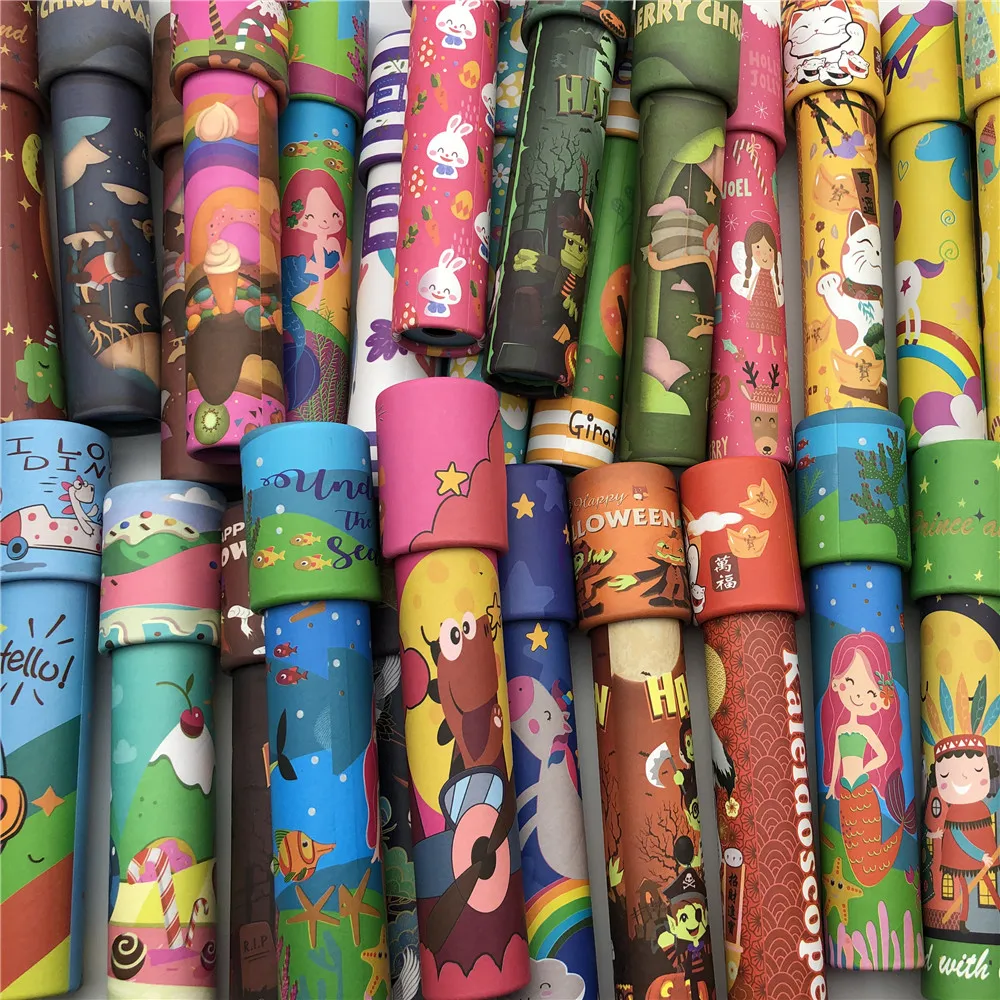 Оптовая продажа, большой вращающийся калейдоскоп, детские развивающие игрушки, волшебный калейдоскоп