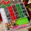2#24 grid Christmas set (with tools + 100 cartoon decorations)