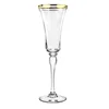 Vetro champagne ottico bordato oro