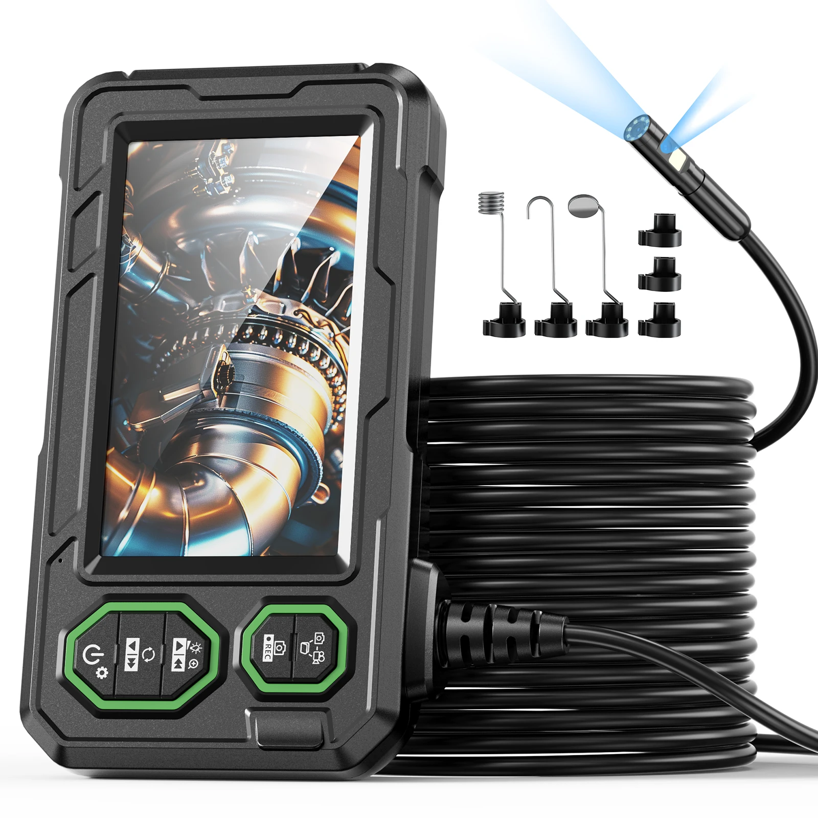 China OEM 1080P 4.3Inch Screen CMOS SD Card Vehicle Digital Borescope Inspection Camera LCD Handheld IP67 Industrial G45-M