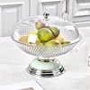 AB77 Fruit Plate, Silver-plated, Transparent White, with Lid