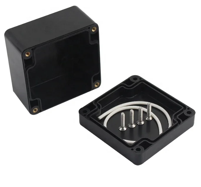 Outdoor Waterproof Electrical Enclosure Instrument Case Housing Black Project Plastic Connection Electronic Junction Box