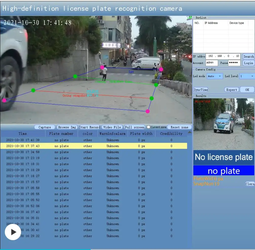 SDK HD Camera Automatic License Plate Recognition Vehicle Management ANPR / LPR / ALPR System Camera