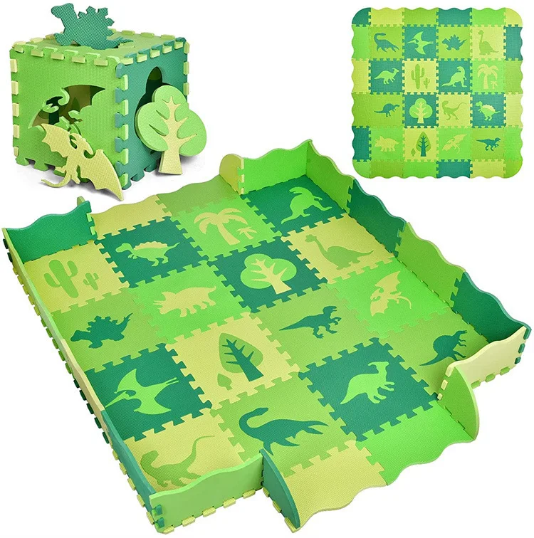 Cartoon Animal Interlocking Baby Play Mat Soft EVA Foam Baby Puzzle Floor Play Mat supplier