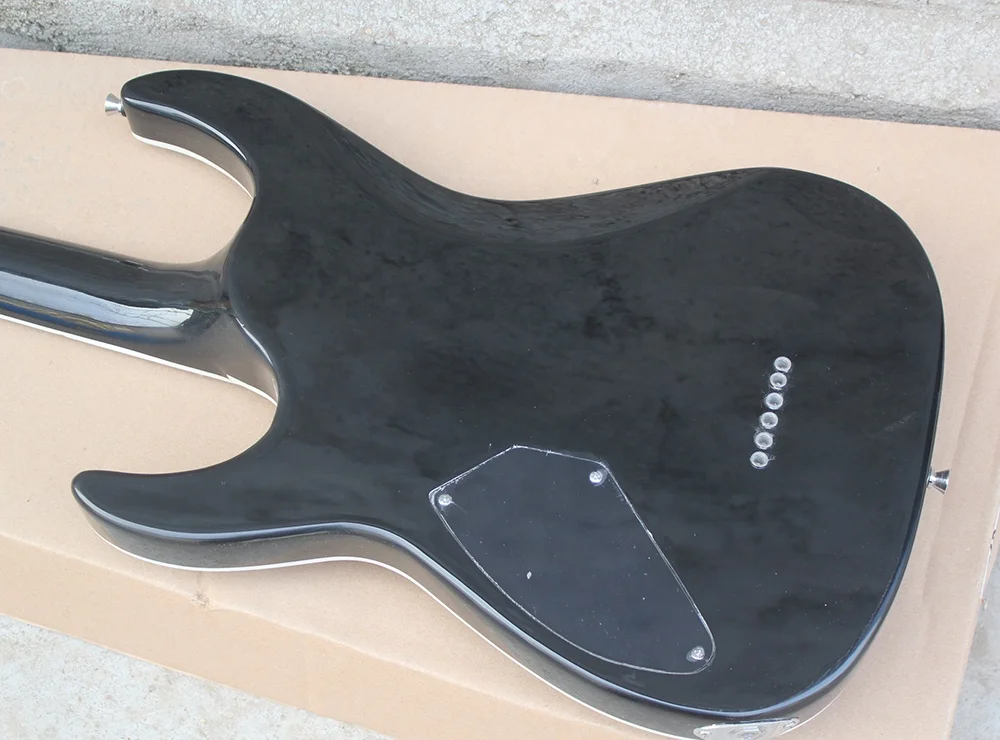 Flyoung High Quality Electric Guitar Stringed Instruments 6 Strings Glossy Black Guitar