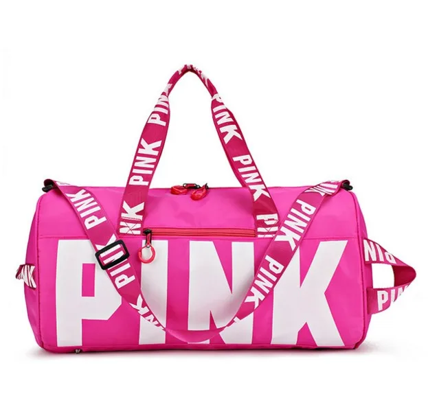 pink black duffle bolsa