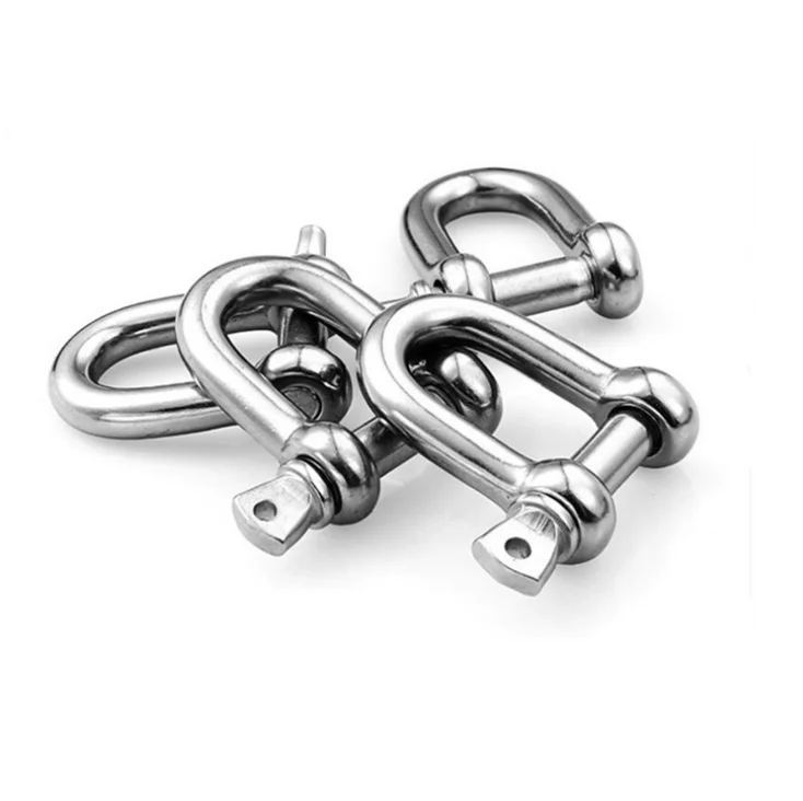 PATIKIL 304 Stainless Steel Screw Pin Shackles (2 Pack) - M5 (3/16") Size, 220lb Working Load, Silver D-Ring For Rope & Chain