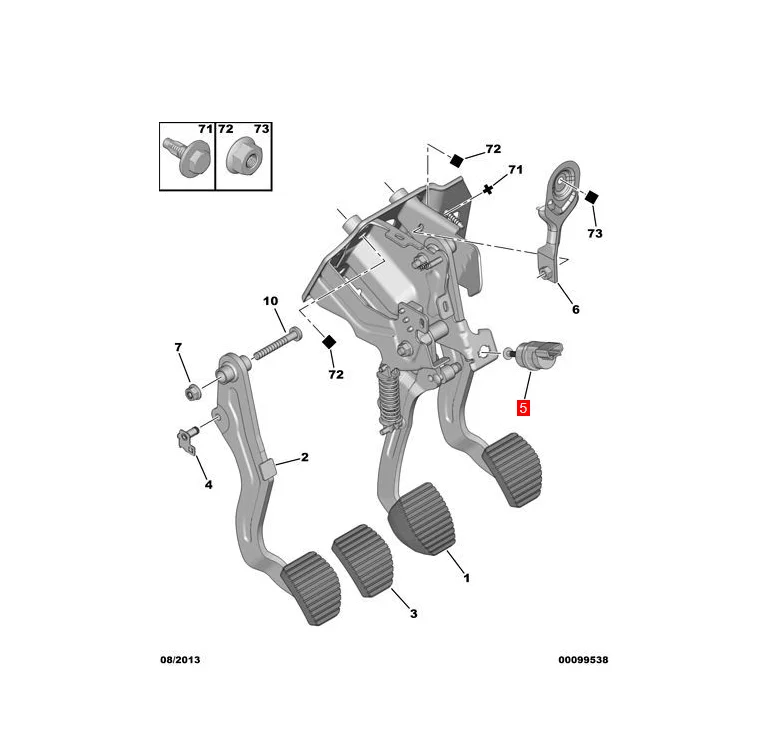 Interrupteur De Feu Stop 9665602380 Remplacement De Lampe D'arrêt Sensible Pour Peugeot 1007 207 3008