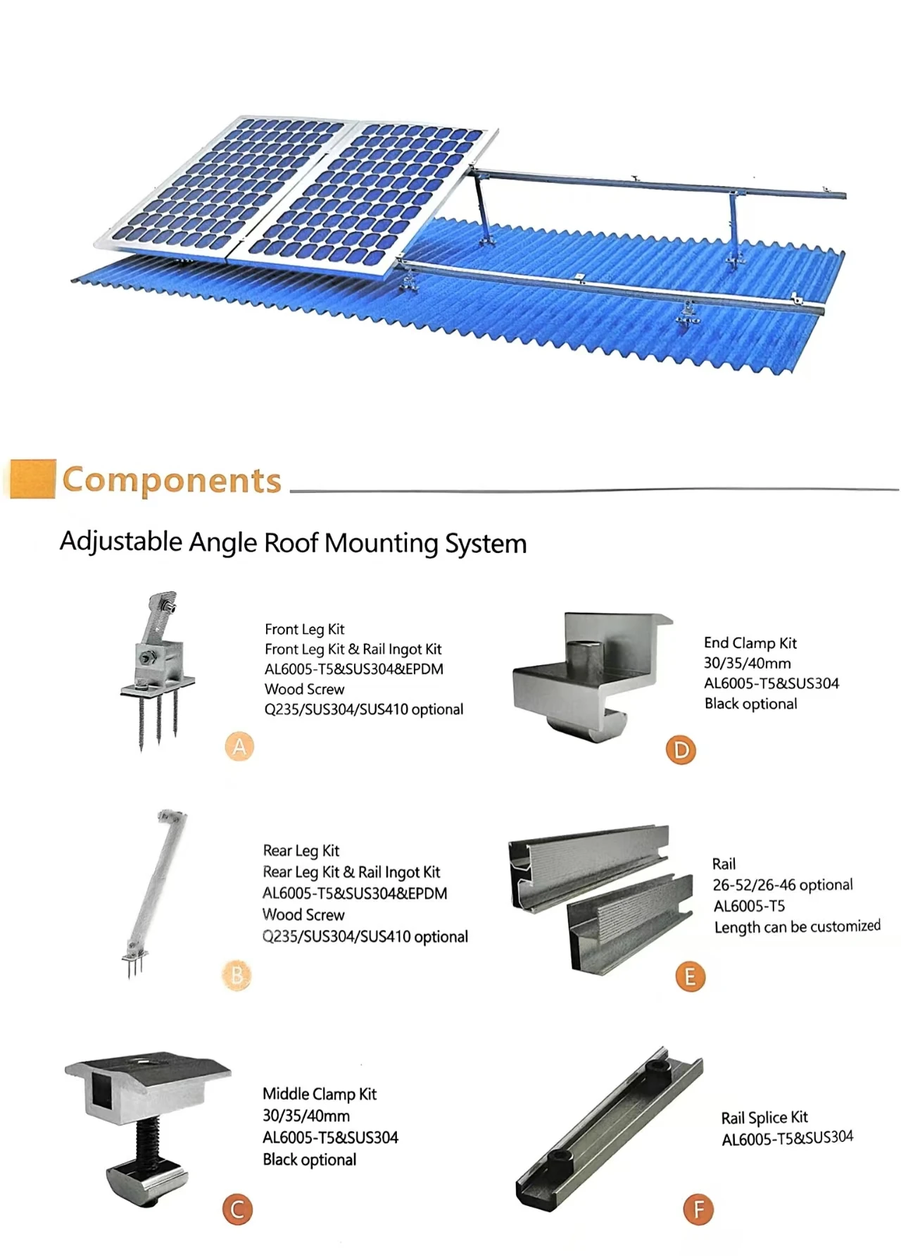 Metal Roof Solar Panel Roof Mounting System