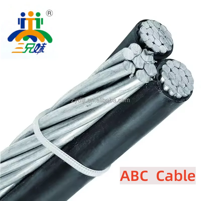 ABC 케이블 절연 전선 SIP 0.66/1kv XLPE 절연 오버 헤드 알루미늄 코어 케이블