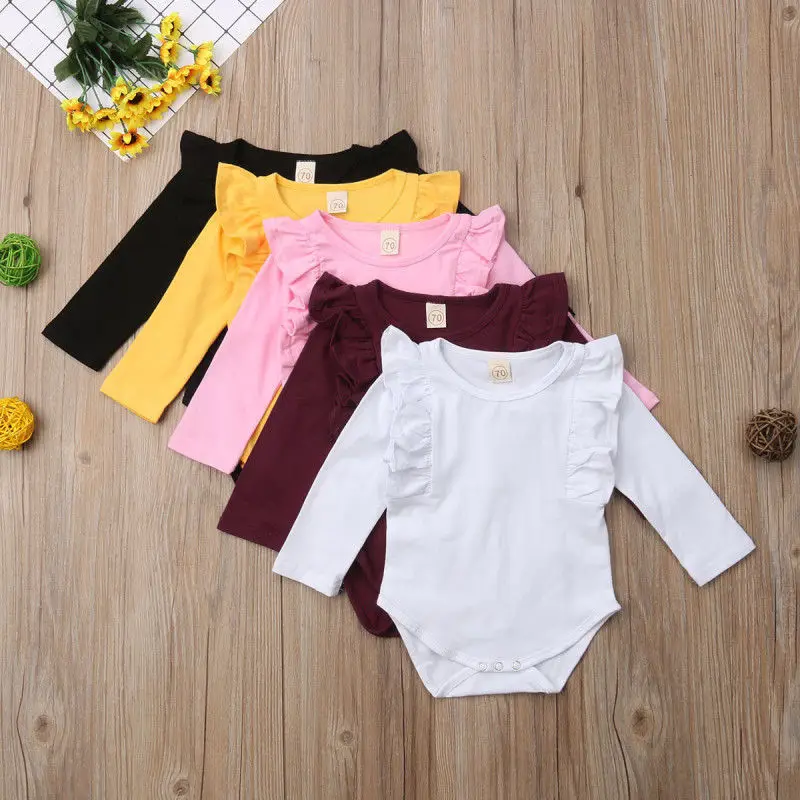 Aucune Quantite Minimale De Commande Rts En Gros Bebe Vetements Nouveau Ne Barboteuse Manches Longues Plaine Blanc Bebe Body Buy Aucune Quantite Minimale De Commande Rts Tricot Coton Barboteuse Gros Bebe Vetements Nouveau Ne