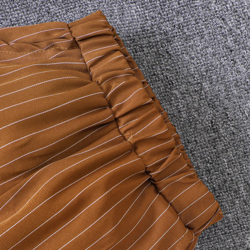 Детская одежда, комплект в полоску, рубашка с оборками и штаны комплекты одежды для девочек, осеннее платье в стиле пэчворк одежда для подростков; Одежда для девочек; Комплекты