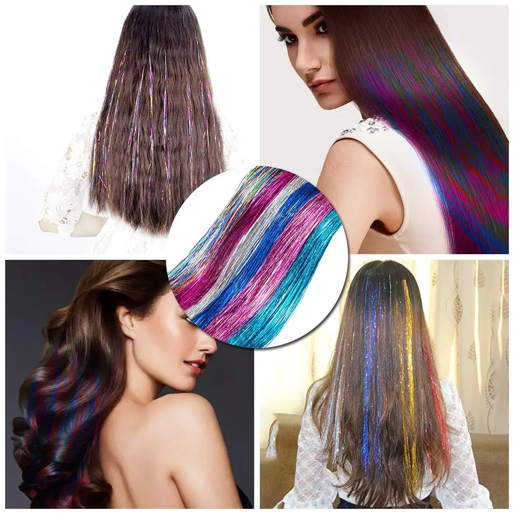 silver purple hair extensions