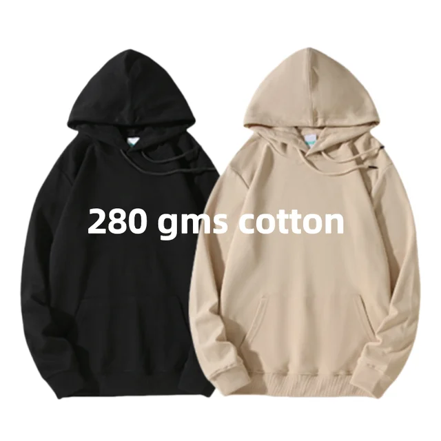 Wholesale hoodies Unisex Pullover oversize heavyweight  280 gms 100% cotton hoodies unisex high quality anti-shrink