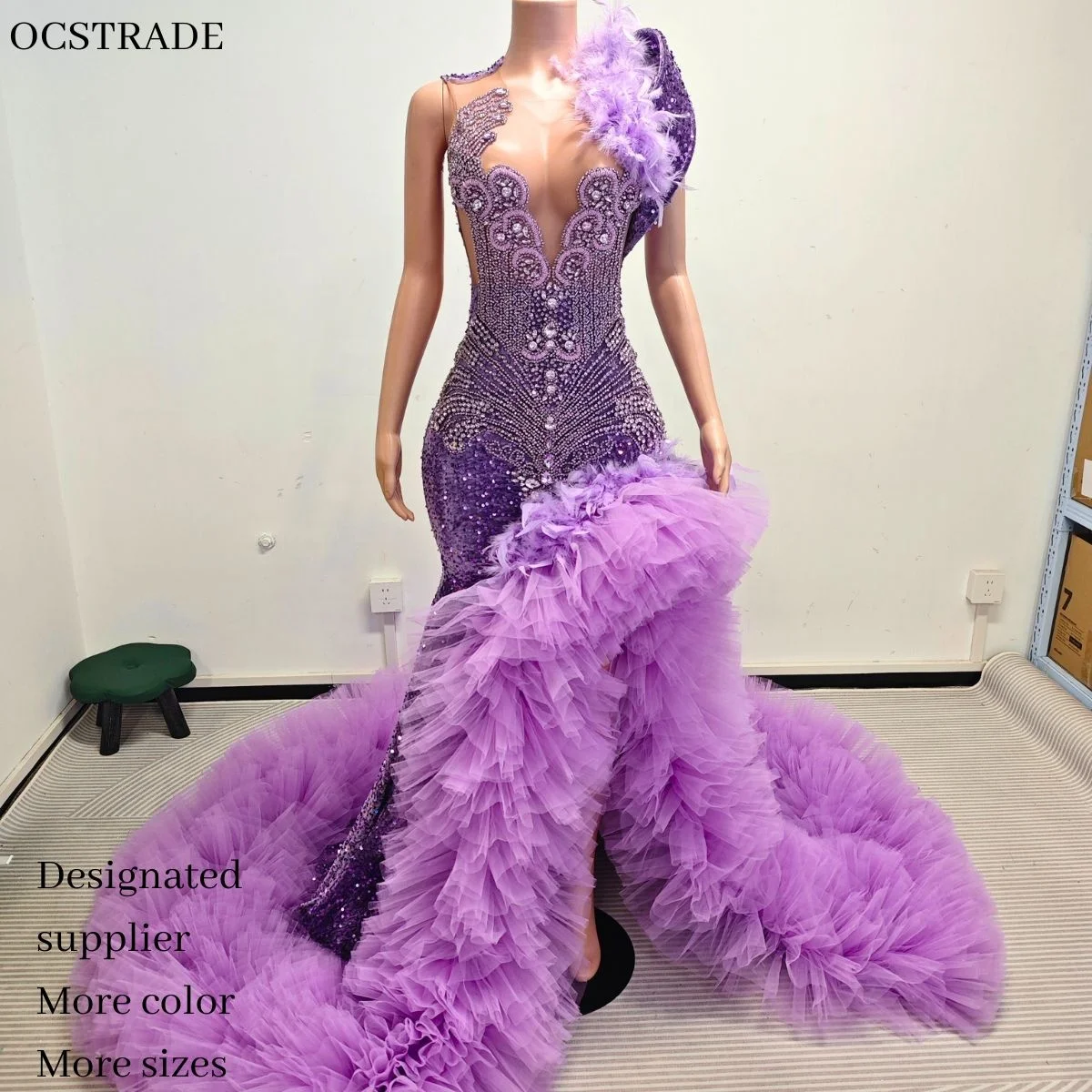 open lace back dress Two Piece Boho Lavender Homecoming Dresses Beaded Rhinestone Mini Prom Dress ARD1695 Two Piece Boho Lavender Homecoming Dresses Beaded Rhinestone Mini main image 1
